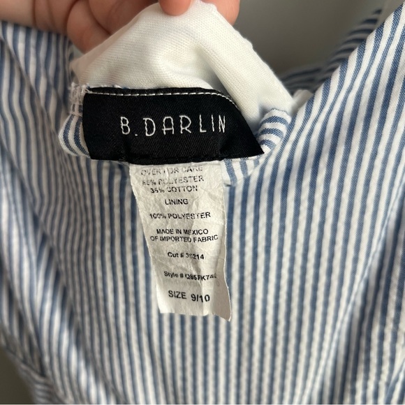 B Darlin Blue & White Pleated A-Line Sundress - Size 9/10 - Picture 9 of 15